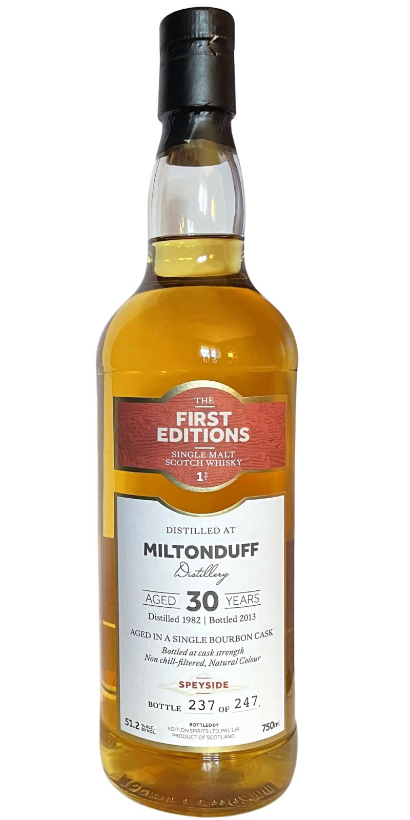 Miltonduff 1982 ED The 1st Editions Bourbon Cask 51.2% 750ml