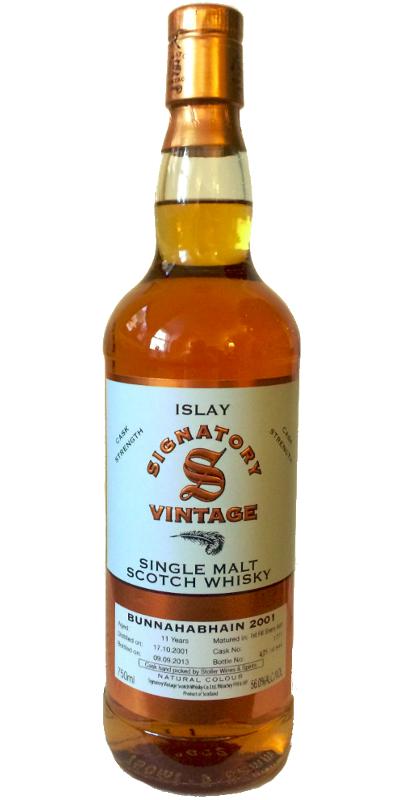 Bunnahabhain 2001 SV Vintage Collection 1st Fill Sherry Butt #1771 Stoller Wines & Spirits 56% 750ml