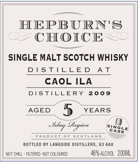 Caol Ila 2009 LsD Hepburn's Choice Quarter Cask 46% 200ml