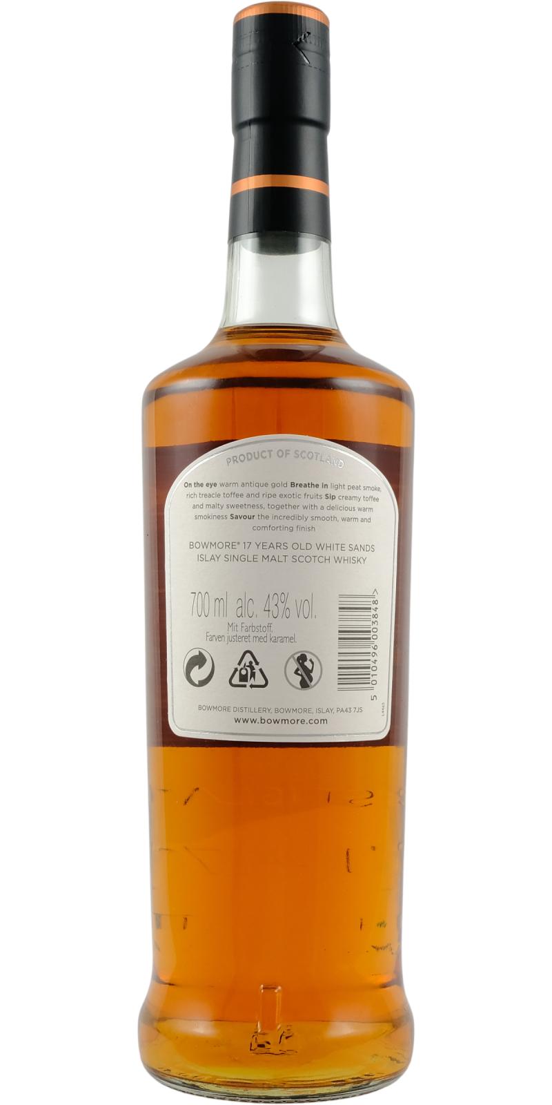 ボウモア 17yo ホワイトサンズ / BOWMORE WHITE SANDS / 43%  700ml(アイラ)｜売買されたオークション情報、yahooの商品情報をアーカイブ公開 - オークファン ウイスキー