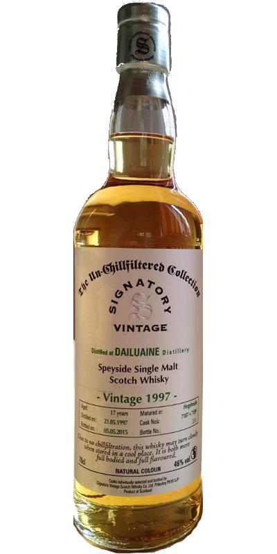 Dailuaine 1997 SV The Un-Chillfiltered Collection 7187 + 7189 46% 700ml