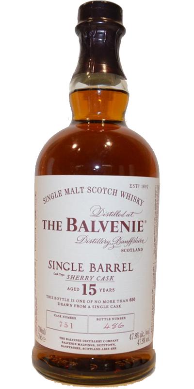 Balvenie 15yo Single Barrel Sherry Cask #751 47.8% 700ml
