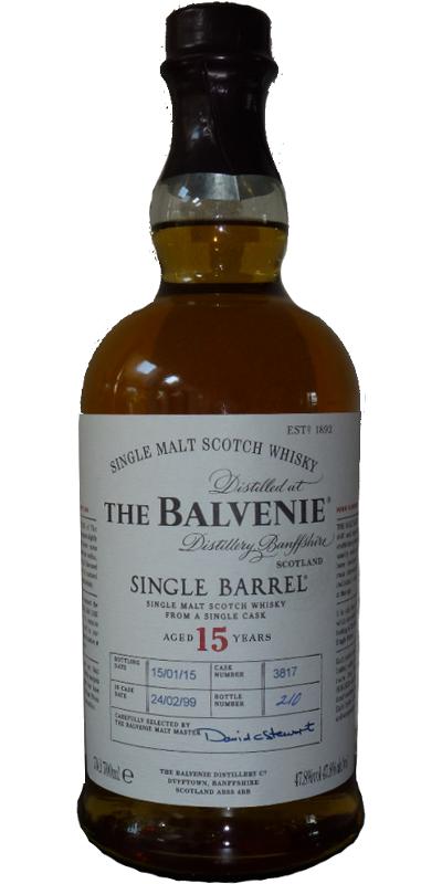 Balvenie 15yo Single Barrel Traditional Oak Cask #3817 47.8% 700ml