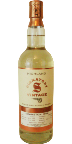Deanston 1996 SV Vintage Collection Refill Butt #1189 43% 700ml