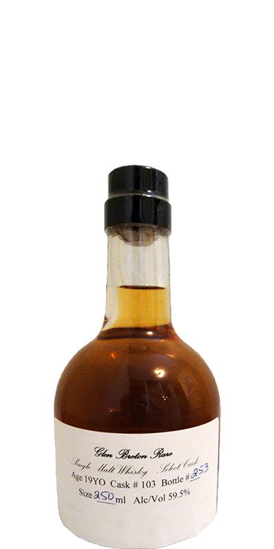 Glen Breton Rare 19yo Hand Bottled at the Distillery American Oak 103 Glenora distillery 59% 250ml