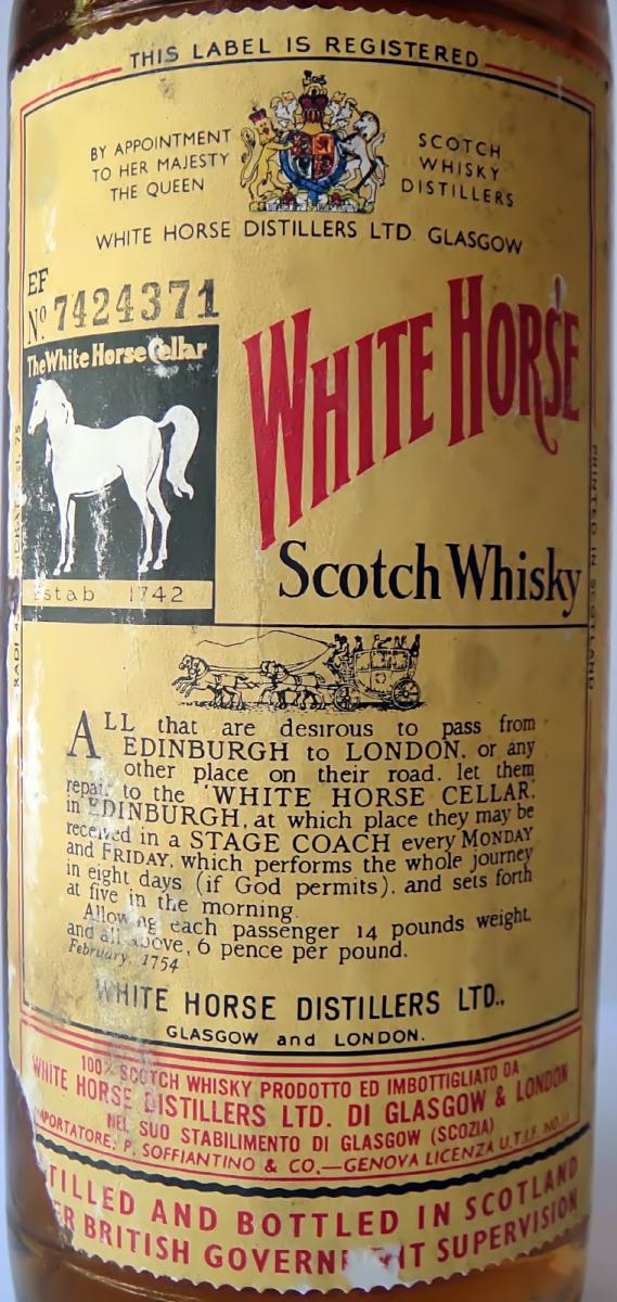 WHITE HORSE Scotch Whisky Horseshoe Coasters