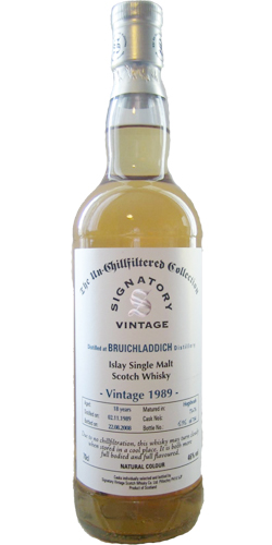 Bruichladdich 1989 SV The Un-Chillfiltered Collection Hogshead 75 + 76 46% 700ml