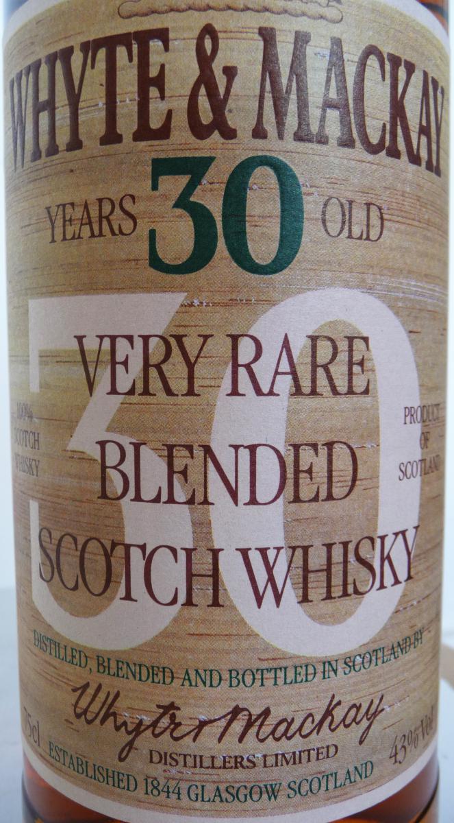 Whyte & Mackay 30-year-old W&M - Ratings and reviews - Whiskybase