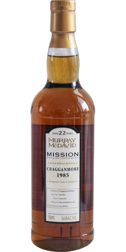 Cragganmore 1985 MM Mission Gold Series Bourbon Cask 56.6% 700ml
