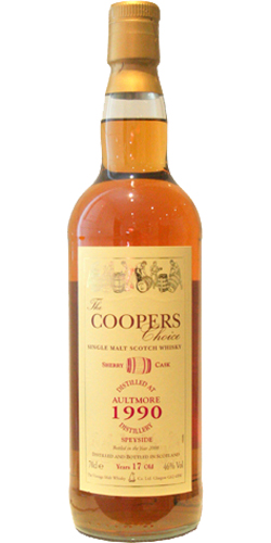 Aultmore 1990 VM The Cooper's Choice Sherry Cask 46% 700ml