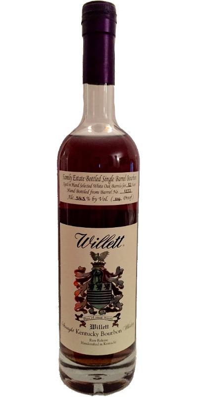 Willett 12yo Family Estate Bottled Single Barrel Bourbon #1272 59.5% 750ml
