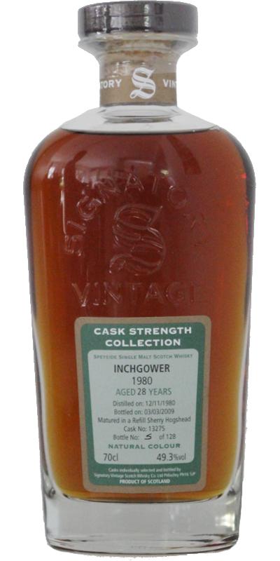 Inchgower 1980 SV Cask Strength Collection Refill Sherry Butt #13275 49.3% 700ml