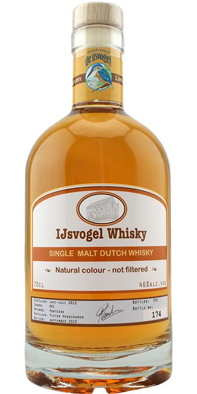 De IJsvogel 2012 Single Malt Dutch Whisky Port Cask #001 Certificate Holders 46% 700ml