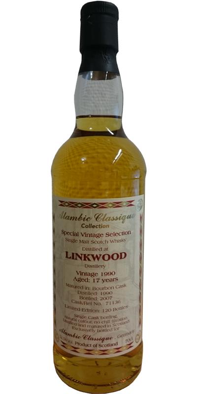 Linkwood 1990 AC Special Vintage Selection Bourbon Cask #71136 52.5% 700ml