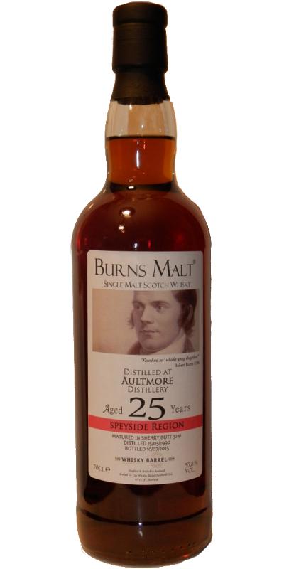 Aultmore 1990 TWB Burns Malt Sherry Butt #3241 57.8% 700ml