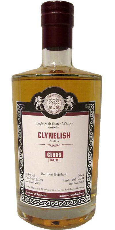 Clynelish 2008 MoS Clubs #11 Bourbon Hogshead 56.8% 700ml