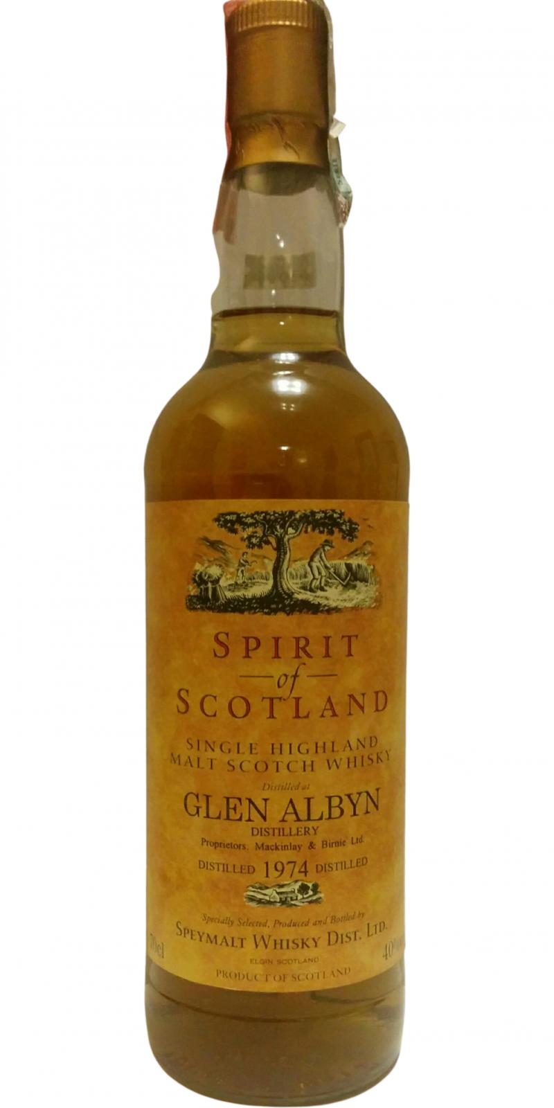 Glen Albyn 1974 GM Spirit of Scotland 40% 700ml