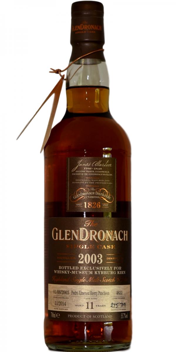 Glendronach 2003 Single Cask Pedro Ximenez Sherry Puncheon #4631 Whisky-Museum Kyrburg Kirn 55.7% 700ml
