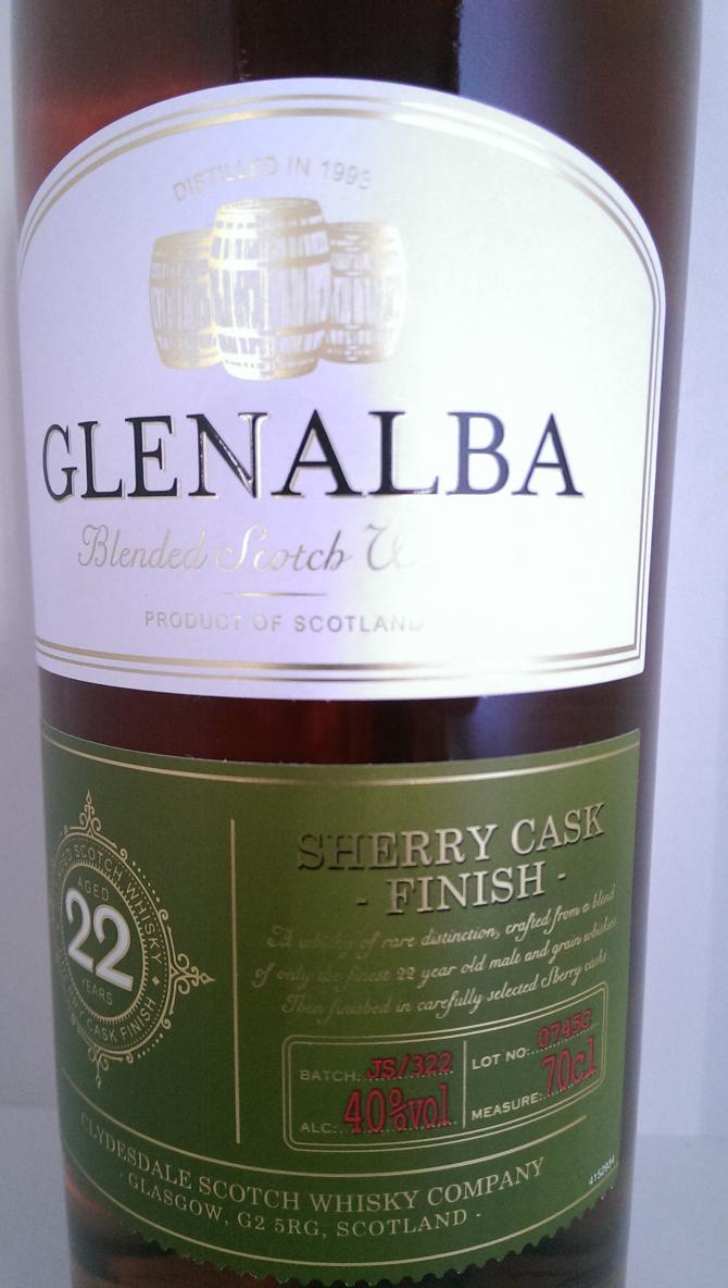 whisky 22-year-old for Glenalba - Cd - reviews Ratings Whiskybase and