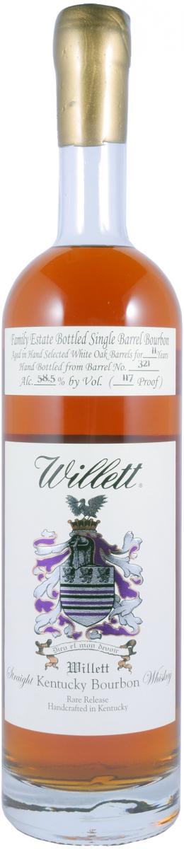 Willett 11yo Family Estate Bottled Single Barrel Bourbon New American White Oak #321 Holiday Wine Cellars 50th Anniversary 58.5% 750ml