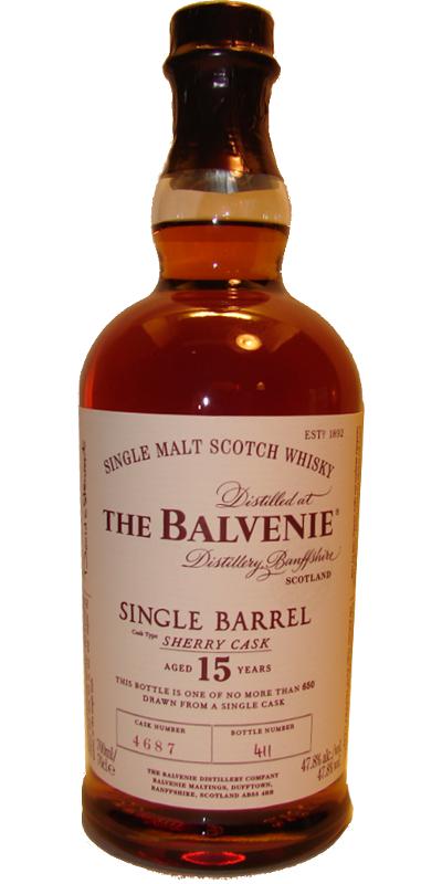 Balvenie 15yo Single Barrel Sherry Cask #4687 47.8% 700ml