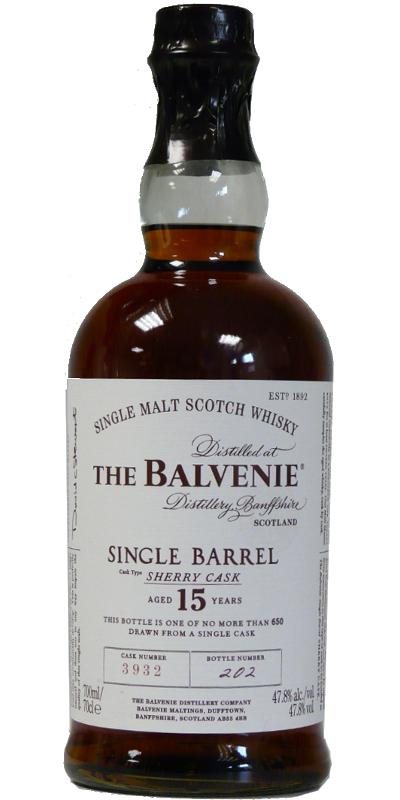 Balvenie 15yo Single Barrel Sherry Cask #3932 47.8% 700ml