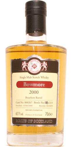 Bowmore 2000 MoS Bourbon Barrel #800267 60.1% 700ml