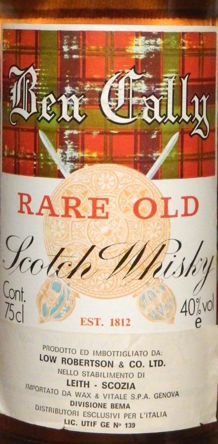 Ben Cally Rare Old Scotch Whisky