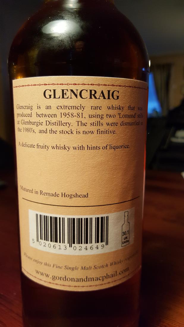 Glencraig 1975 GM Remade Hogshead 43% 700ml