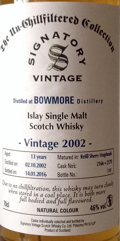 Bowmore 2002 SV