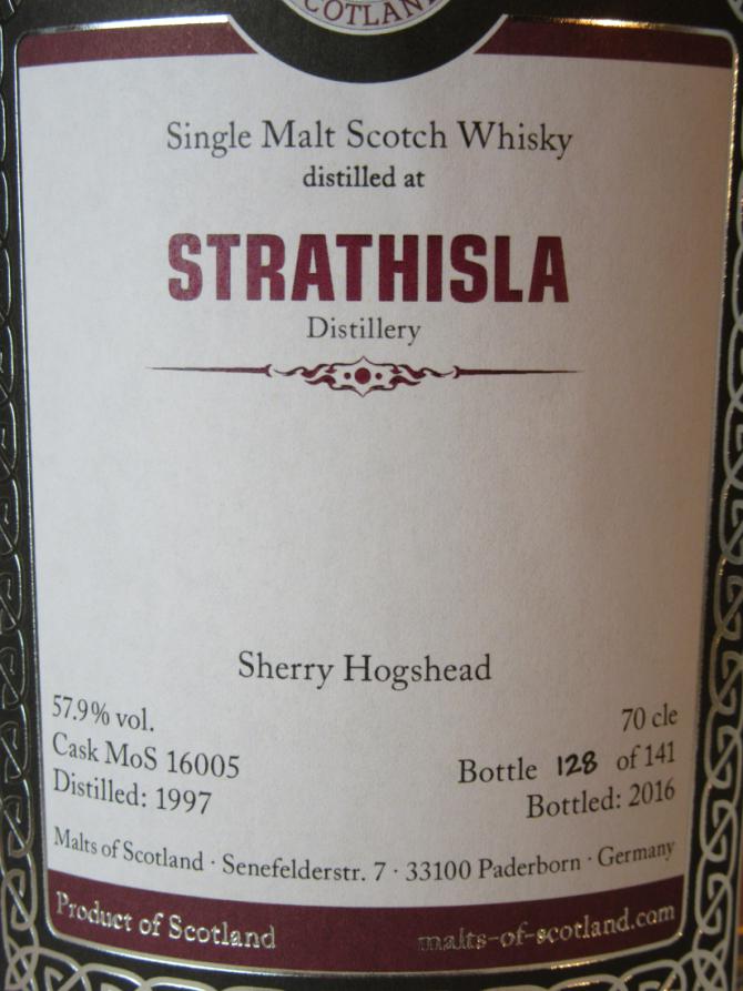 Strathisla 1997 MoS