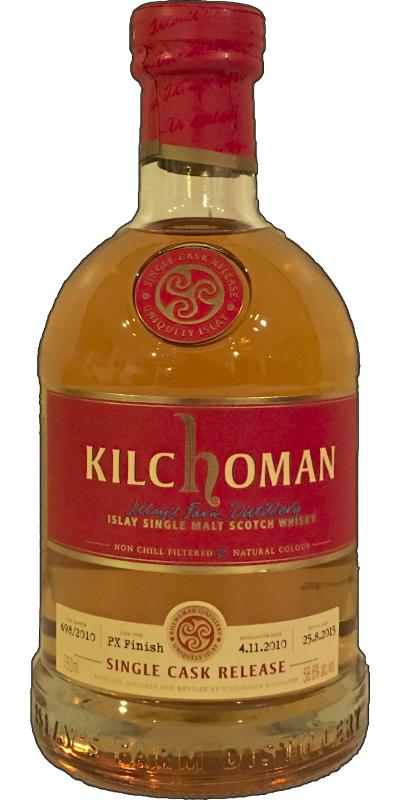 Kilchoman 2010 Single Cask for Spec's PX Finish 698/2010 58.6% 750ml