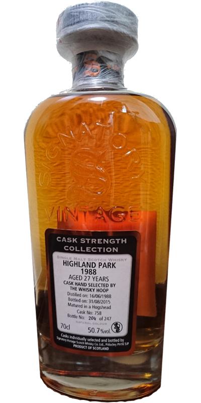 Highland Park 1988 SV Cask Strength Collection #758 The Whisky Hoop 50.7% 700ml