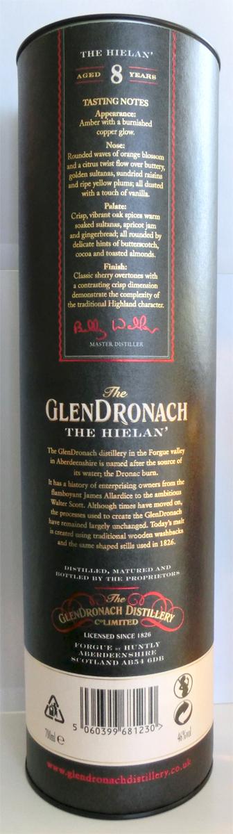 Glendronach 08-year-old The Hielan'