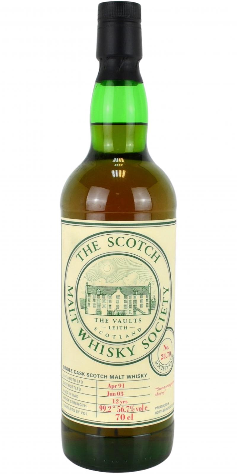 Macallan 1991 SMWS 24.70 Sweet oranges and sherry 24.70 56.7% 700ml