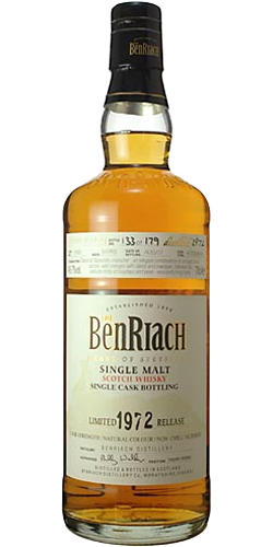 BenRiach 1972 Single Cask Bottling #3580 Whisk-e Ltd 49.7% 700ml