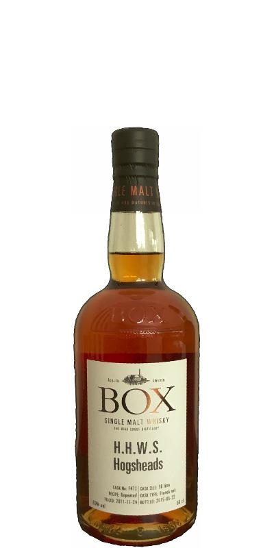 Box 2011 H.H.W.S. Hogsheads Private Bottling French Oak F473 63% 500ml