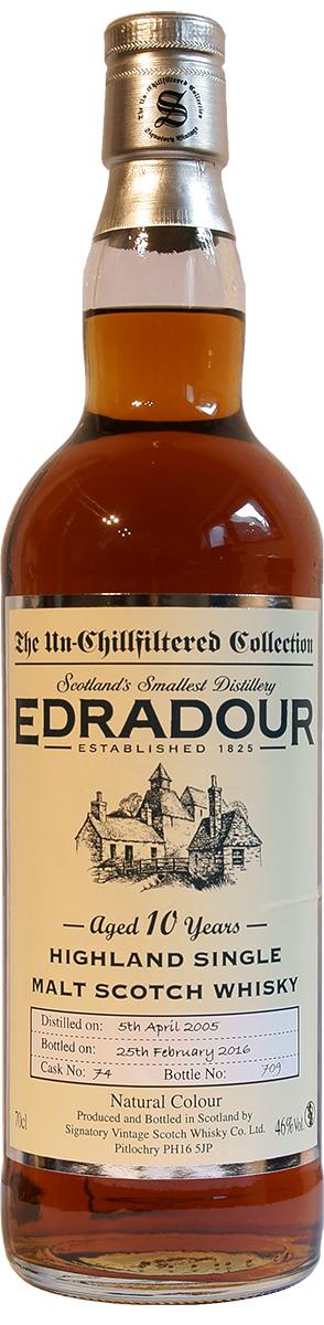 Edradour 2005 SV The Un-Chillfiltered Collection Sherry Cask #74 46% 700ml