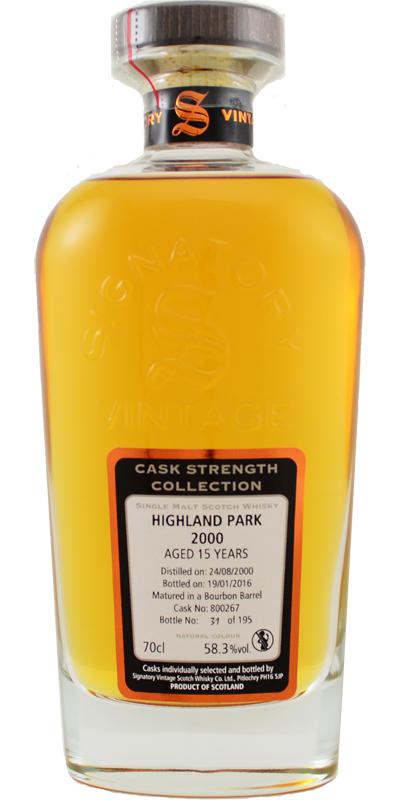 Highland Park 2000 SV Cask Strength Collection Bourbon Barrel #800267 58.3% 700ml