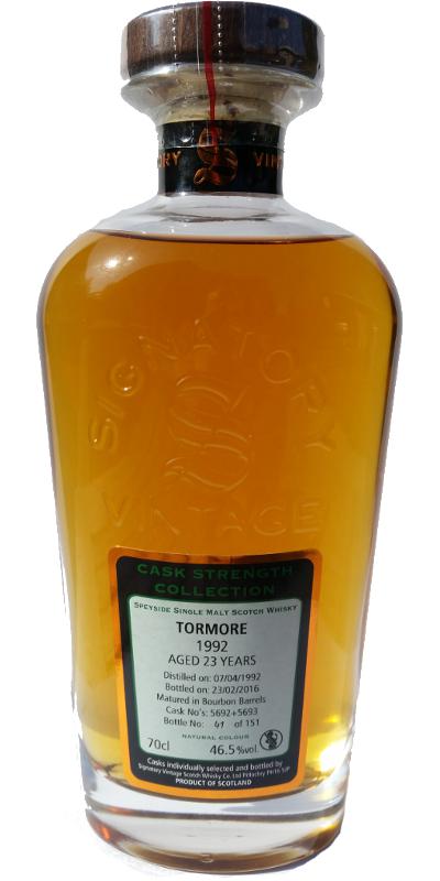 Tormore 1992 SV Cask Strength Collection Bourbon Barrels 5692 + 5693 46.5% 700ml