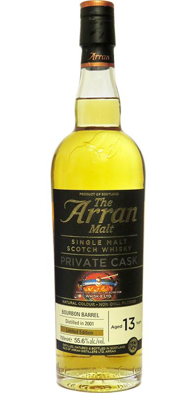 Arran 2001 Private Cask Bourbon Barrel #900 Specially Selected for Whisk-e Ltd 55.6% 700ml