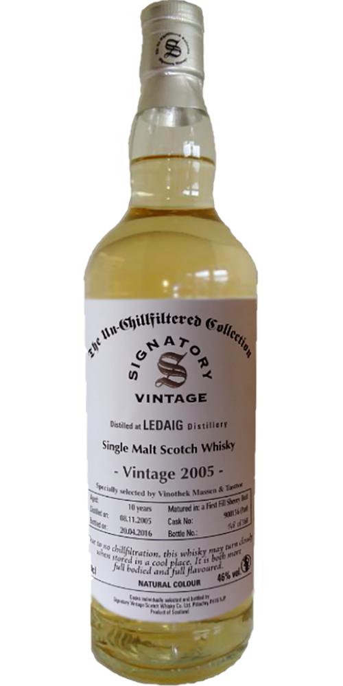 Ledaig 2005 SV The Un-Chillfiltered Collection First Fill Sherry Butt 900156 (part) 46% 700ml