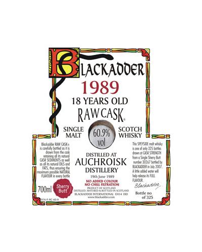Auchroisk 1989 BA Raw Cask Sherry butt 30267 60.9% 700ml