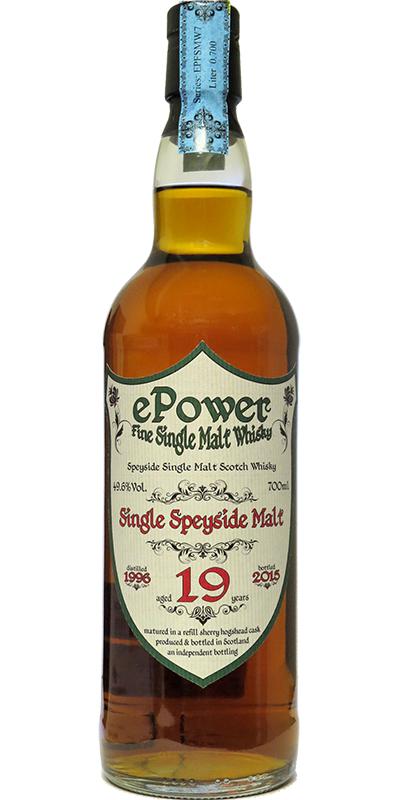 Single Speyside Malt 1996 eP Refill Sherry Hogshead 49.6% 700ml