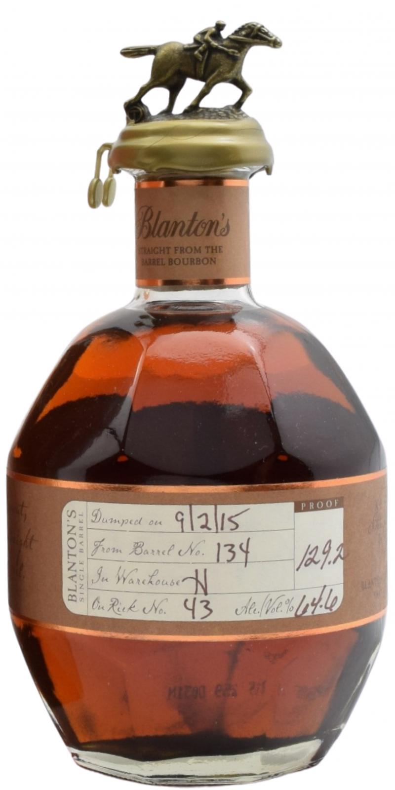 Blanton's Straight from the Barrel #4 Charred American White Oak Barrel 134 64.6% 700ml