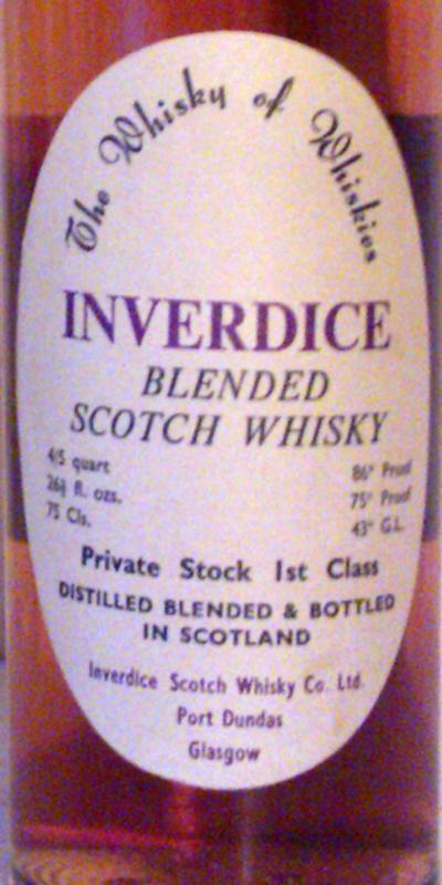 Inverdice Blended Scotch Whisky 43% 750ml