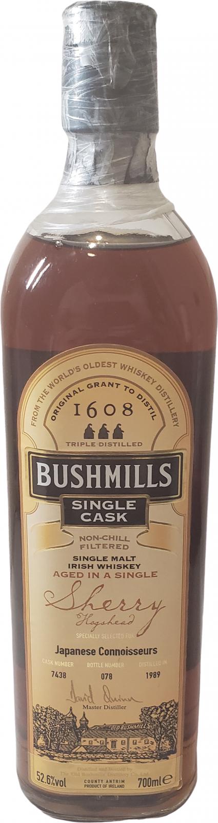 Bushmills 1989 Single Cask Sherry Hogshead #7438 Japanese Connoisseures 52.6% 700ml