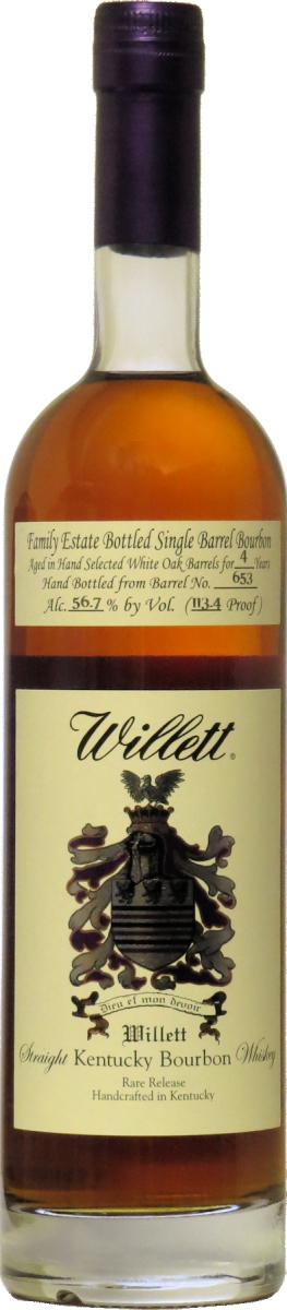 Willett 4yo Family Estate Bottled Single Barrel Bourbon #653 56.7% 750ml