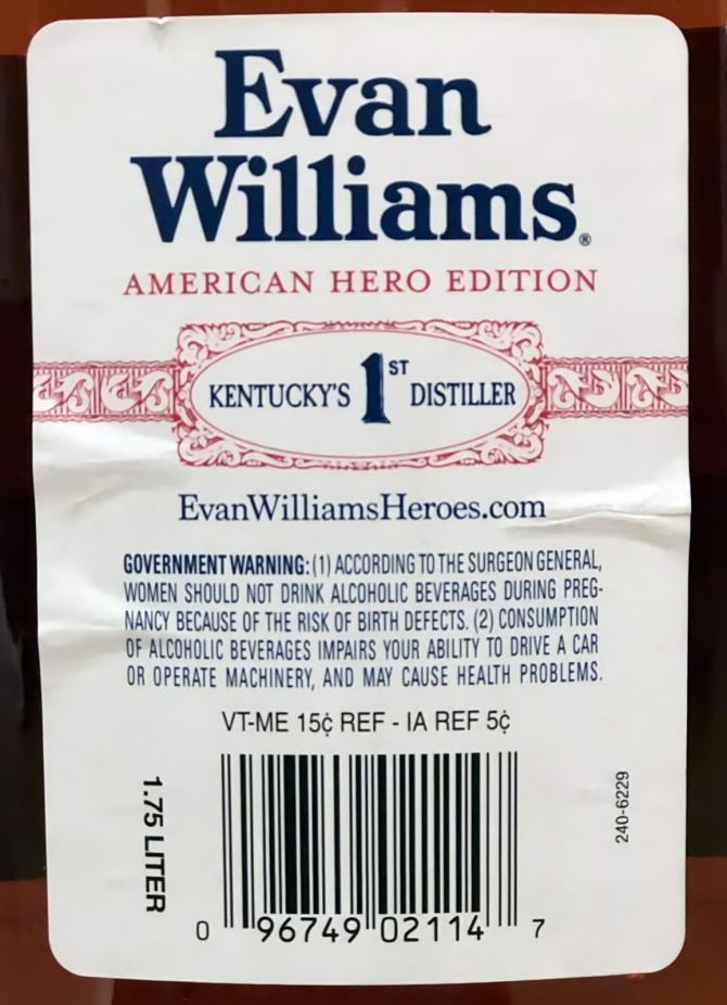 Evan Williams American Hero Edition Ratings and reviews Whiskybase