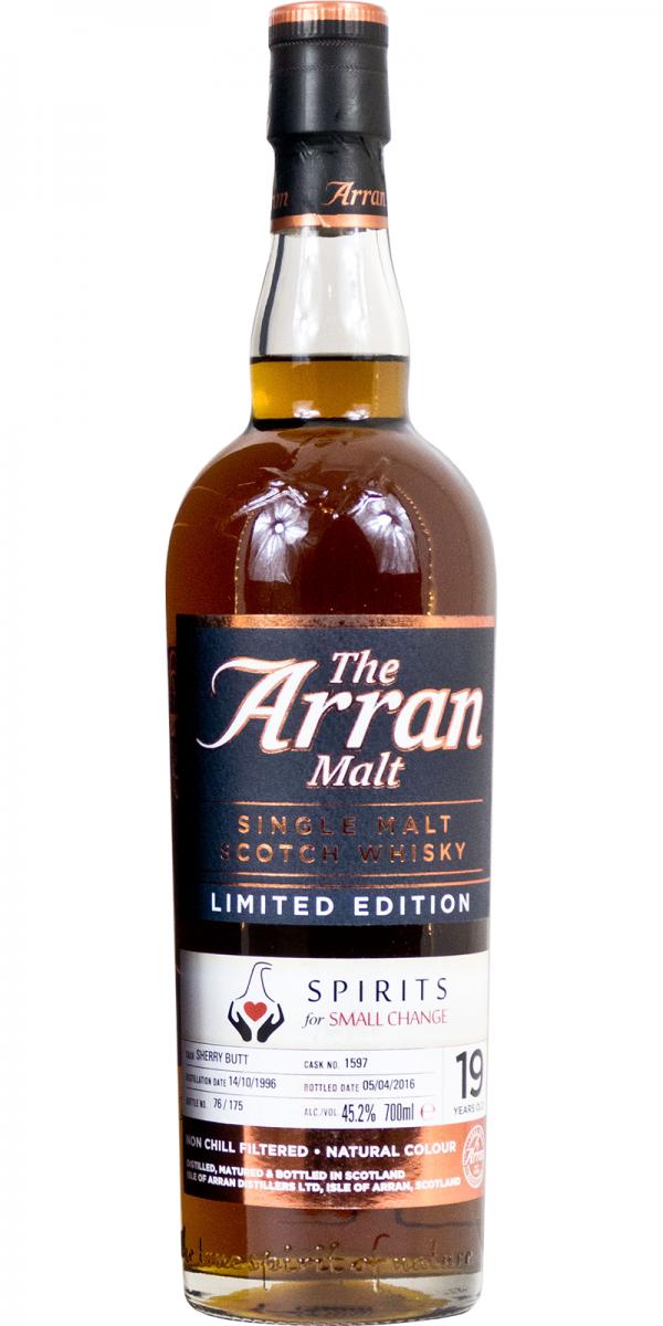Arran 1996 Limited Edition Sherry Butt #1597 Spirits for Small Change 45.2% 700ml
